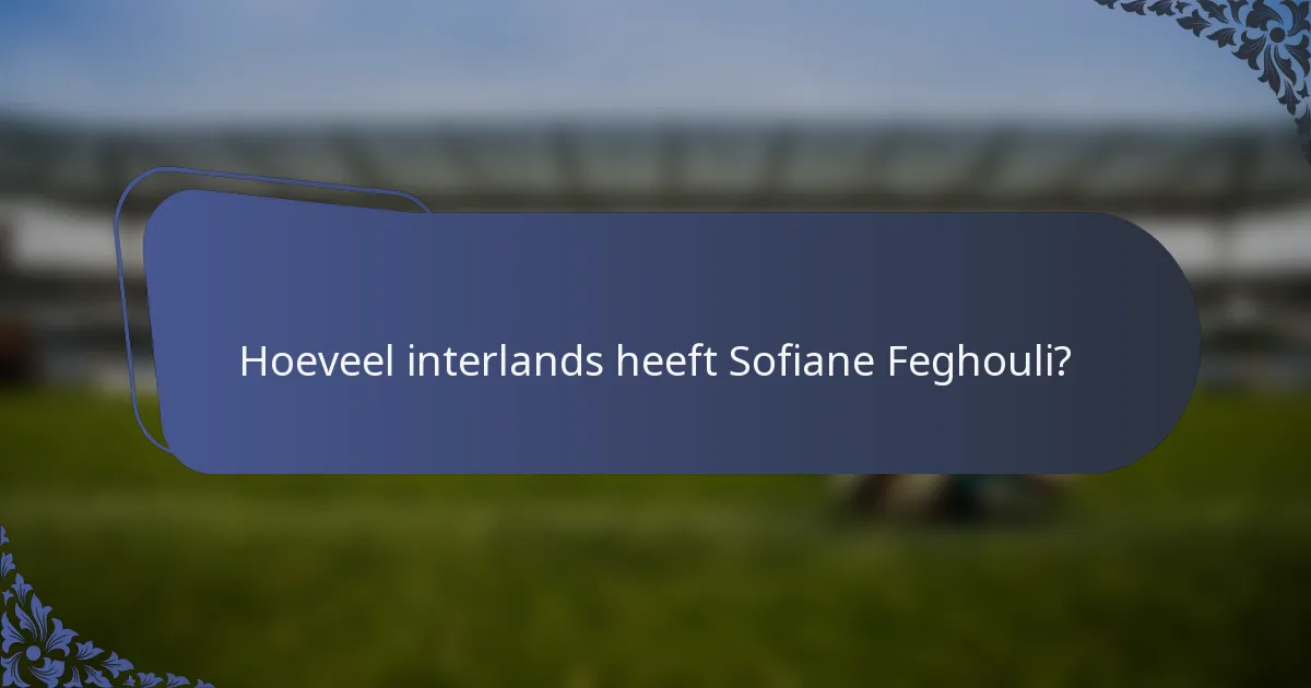 Hoeveel interlands heeft Sofiane Feghouli?
